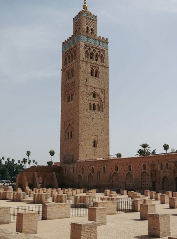 a tall tower with a clock on top of it