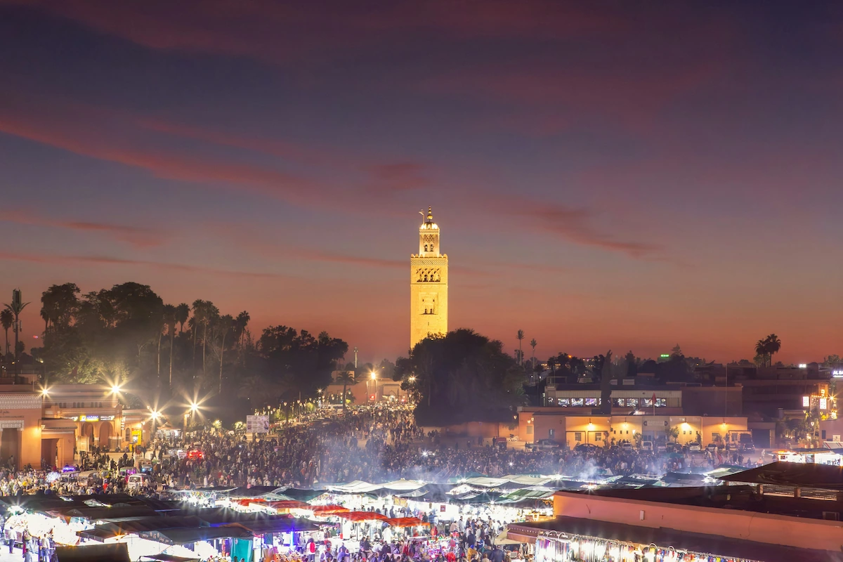 Jemaa el-Fnaa Square at Night