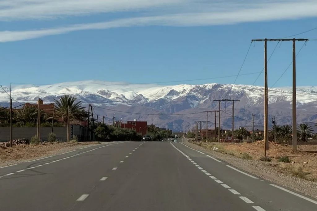 High Atlas Mountain in Morocco Desert