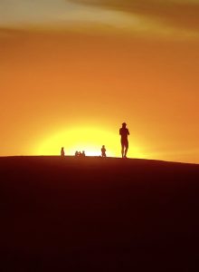 Morocco desert sunset